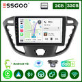 Android 12 BT Autoradio DAB+ Carplay GPS Navi FM RDS Kam Für Ford Transit Custom