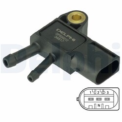 DELPHI Sensor, Abgasdruck DPS00012 für MERCEDES-BENZ