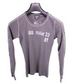 G-Star Raw Damen Basic Shirt Longsleeve grau Gr. S slim Print Rundhals HB1647