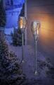 Gartenstecker Flame Silber 2er-Set Dekoration Garten grau 33 LEDs Weltbild GUT