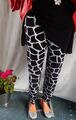 7/8 SchlupfHose Stretch Leggings*MAGNA*Lagenlook*schwarz/weiss*Afrika*Gr. 44--58