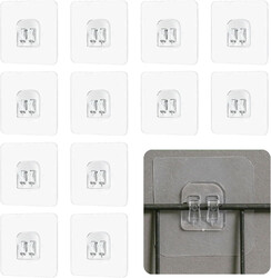 12 Selbstklebende Duschregal Haken - Wasserdicht, Kein Bohren, 12 Stück