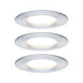 Paulmann LED Einbauleuchte Nova Coin 3er Set alu Ø 7,8 cm starr warmweiß