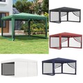 Garten Pavillon mit 4/8 Mesh-Seitenwänden Partyzelt Festzelt Gartenpavillon