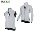 WOSAWE Winddicht Fahrradjacke Voll Reflektierend Wasserdichte Warnschutz Jacke