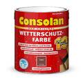 Consolan Wetterschutzfarbe 5 l Braun Deckend Außen Dauer Holzschutz