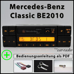 Original Mercedes Classic BE2010 Becker Radio DIN Kassettenradio A0038206286 Set