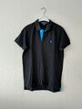 U.S. Polo Assn Herren Polo T-Shirt schwarz blau Größe L Slim Fit