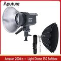 Amaran 200d S 200W 5600K Tageslicht LED-Videolicht Studio+Light Dome 150 Softbox