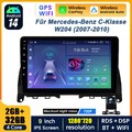 2+32G Android 14 Autoradio Carplay Kam RDS Navi für Mercedes Benz W204 2007-2010