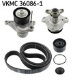 Wasserpumpe + Keilrippenriemensatz SKF VKMC 36086-1 für OPEL RENAULT VIVARO X83