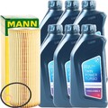 MANN ÖLFILTER + 6L BMW ÖL 5W-30 passend für BMW 1er E87 3er E46 E90 5er E60 X3