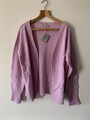 John Smedley rosa offene Strickjacke Kaschmir M/L neu Oversize bequem Geschenk UVP 295£