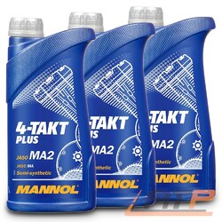 MANNOL 3x 1 L LITER 4-TAKT PLUS MOTORÖL MOTOR-ÖL MOTOREN-ÖLDie Nr.1* für Autoteile: Top-Preis-Leistungs-Verhältnis