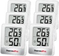 ThermoPro TP49-6 Hygrometer Thermometer Innenraum 6 Stück Digital Mini Weiß