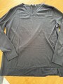Schwarzer Klassischer Pullover mit hochsitzendem V-Ausschnitt 