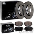 EuroBrake BREMSSCHEIBEN + BELÄGE HINTEN passend für VW GOLF 5 6 R AUDI S3 LEON