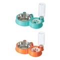 Haustier-Wasser- und Futternapf-Set Edelstahl-Futter- und Tränkeset