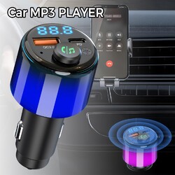 Bluetooth 5.3 FM Transmitter Auto Ladegerät Adapter KFZ MP3 Player QC3.0 + PD30W