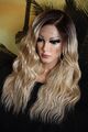 Lace Front Wig Perücke Silk Top blond braun ombre balayage gewellt wie Echthaar