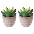  2 Count Deko Pflanze Fake Bonsai-Pflanzen Künstliche Topfpflanze