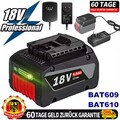 2X 9,0Ah Akku für Bosch 18V Professional GBA GSR GSB BAT618 8,0Ah / Ladegerät DE