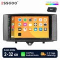 DAB+ Für Smart Fortwo 451 2011-2015 2+32G Android 13 Autoradio Carplay WIFI USB