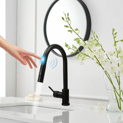 Küchenarmatur Touch Sensor mit Ausziehbar 360°Küche Brause Wasserhahn DHL