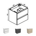 Badmöbel Set Waschtisch mit Unterschrank Becken Weiß 50 60 80 100 120cm