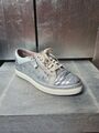 Neuwertige TAMARIS Sneaker GR 36 grau silber Halbschuhe Schnürschuhe #S536
