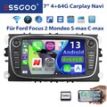 Für Ford Focus Mondeo Mk4 S/C-Max Galaxy Autoradio Android 13 Car GPS WIFI 4+64G