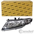 TYC HAUPTSCHEINWERFER H7/H1 LINKS passend für HONDA CIVIC VIII 1.4 - 2.2