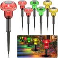6Pcs LED Solarleuchte Solar Leuchten Edelstahl Solarlampe Gartenleuchten Garten