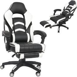 Gaming Stuhl Weiß Bürostuhl Racing Schreibtischstuhl Chefsessel Drehstuhl 