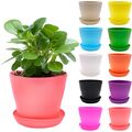 Blumentopf Pflanzkübel Topf Kübel Blumentöpfe mit Untersetzer 10er Set Bunt 10cm