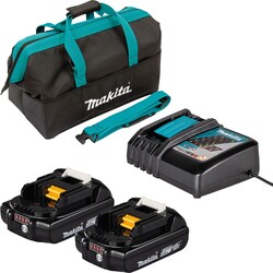 Makita 2x BL1820B Akku 2,0 Ah 18V Li-Ion + DC18RC Schnellladegerät 18 Volt in Ta