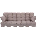 Auflagen-Set 180cm Hollywoodschaukel Swing Polster Bankauflage Sitzkissen Beige