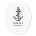 WC-Sitz Duroplast mit leiser Absenkautomatik Motiv ANKER Aufschrift HARBOUR