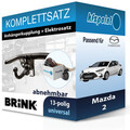 BRINK Anhängekupplung abnehmbar und TOWTEC E-Satz 13polig für Mazda 2 15- neu