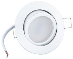 Einbaustrahler Weiß LED Leuchtmittel Einbauspot Einbauleuchte Deckenlampe Spotflach, nur 3cm Einbautiefe, rostfrei, LED austauschbar