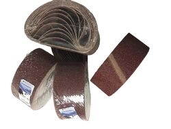 10 Stck. Schleifbänder Alu-Oxid Schleifpapier   60mm x 400 -  K: 40, 60, 80, 120