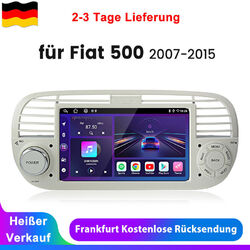 DAB+ Carplay Android13 Autoradio Für Fiat 500 07-2015 GPS Navi WIFI BT SWC 2+64G