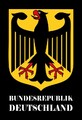 mrdeco Blechschild 12x18cm gewölbt Wappen Flagge Bundesrepublik Deutschland