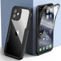 iPhone 13 12 11 17 Pro Max 16 15 14 360° Grad Handyhülle Case Schutz Cover Klar