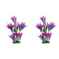  2 Count Aquarium Dekoration Künstliche Pflanzen Aquarium-Ornamente