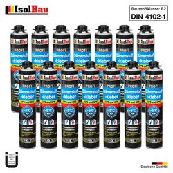 Dämmstoffkleber PU-Klebeschaum B2 Dämmplatten 14 x 750ml Perimeterkleber EPS XPS