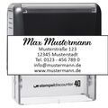 STEMPELdiscounter 40 Adressstempel mit Wunschtext 59x23 mm 5-6 Zeilen Vorlage 1
