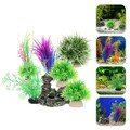  Fischtankdekorationsset Kunststoffpflanzen Für Aquarien Gefälschte Aquarium