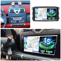 Apple Carplay Autoradio Für Smart Fortwo 451 2011-2015 4G+64GB Android 15.0 DSP