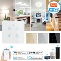 TUYA Smart WiFi Glas Touch Lichtschalter Wandschalter Wandsteckdose FOR Alexa